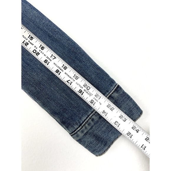 GAP Denim Jacket Womens Medium Blue Jean Trucker Cotton Coat Medium Wash Ladies - Picture 6 of 8